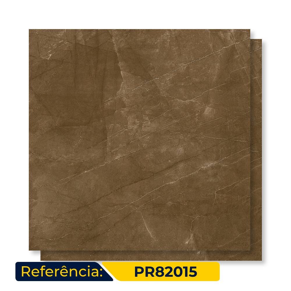 Porcelanato Polido 82x82cm Caixa 2,02m² Damme Pulpis Moka Retificado - PR82015