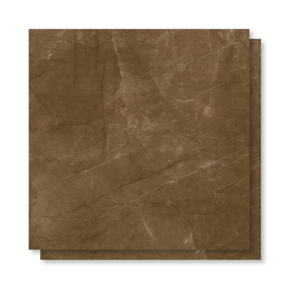 Porcelanato Polido 82x82cm Caixa 2,02m² Damme Pulpis Moka Retificado - PR82015