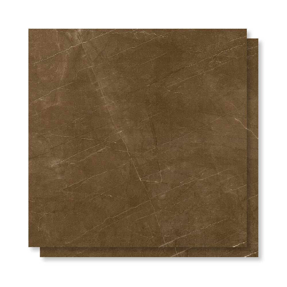 Porcelanato Polido 82x82cm Caixa 2,02m² Damme Pulpis Moka Retificado - PR82015