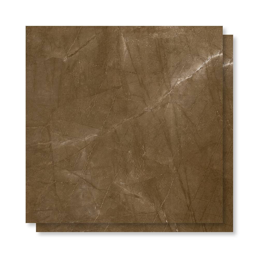 Porcelanato Polido 82x82cm Caixa 2,02m² Damme Pulpis Moka Retificado - PR82015