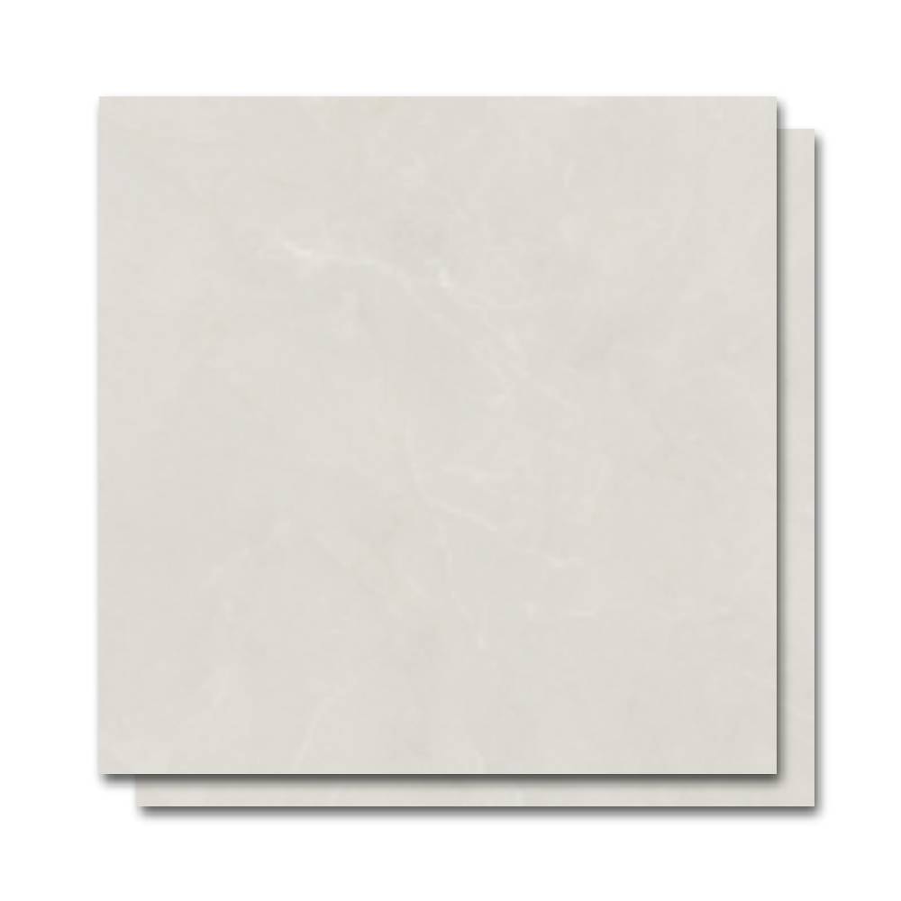 Porcelanato Polido 84x84cm Caixa 2,80m² Delta Granada Off White In Retificado-  2775