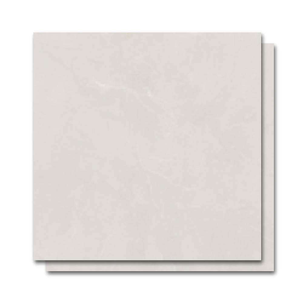 Porcelanato Polido 84x84cm Caixa 2,80m² Delta Granada Off White In Retificado- 2775