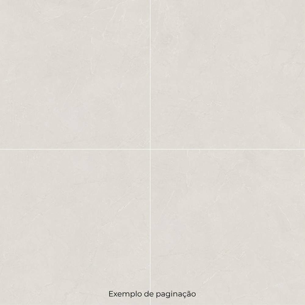 Porcelanato Polido 84x84cm Caixa 2,80m² Delta Granada Off White In Retificado-  2775