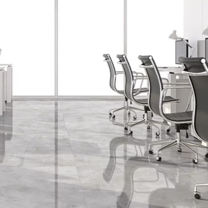 Porcelanato Polido 84x84cm Caixa 2,80m² Delta Pulpis Cinza Retificado - 2235