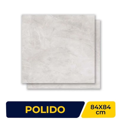 Porcelanato Polido 84x84cm Caixa 2,80m² Delta Pulpis Cinza Retificado - 2235