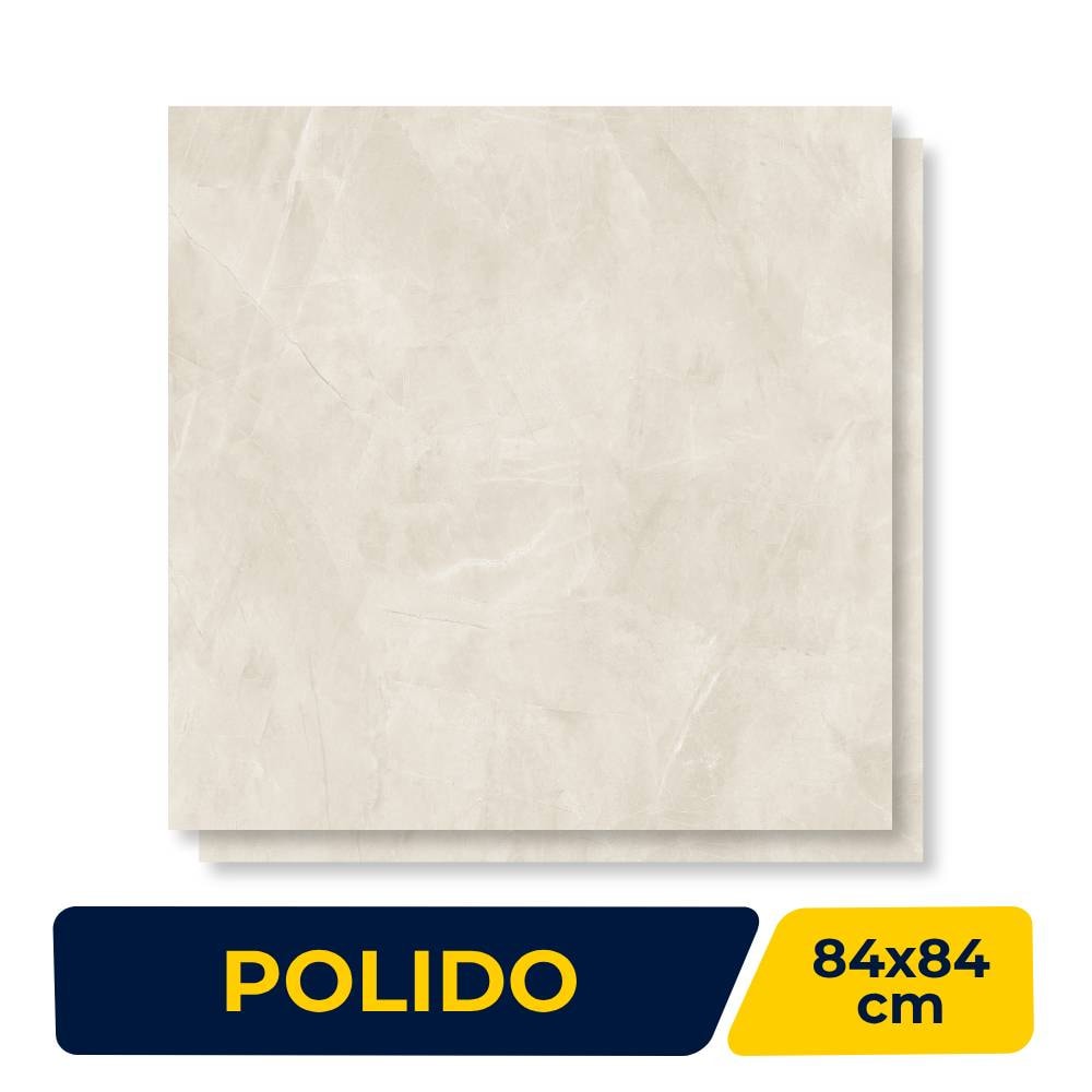 Porcelanato Polido 84x84cm Caixa 2,80m² Delta Pulpis Sand Retificado - 2632