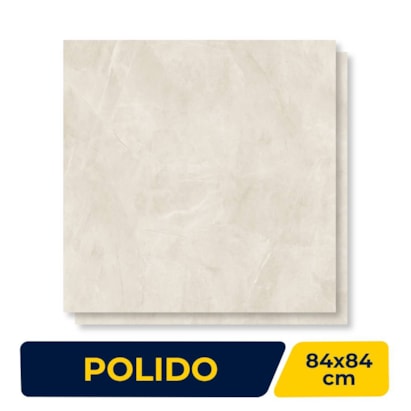 Porcelanato Polido 84x84cm Caixa 2,80m² Delta Pulpis Sand Retificado - 2632