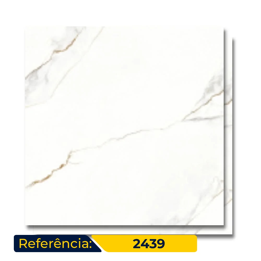 Porcelanato Polido 84x84cm Caixa 2,80m² Delta Vene Doro Retificado - 2439