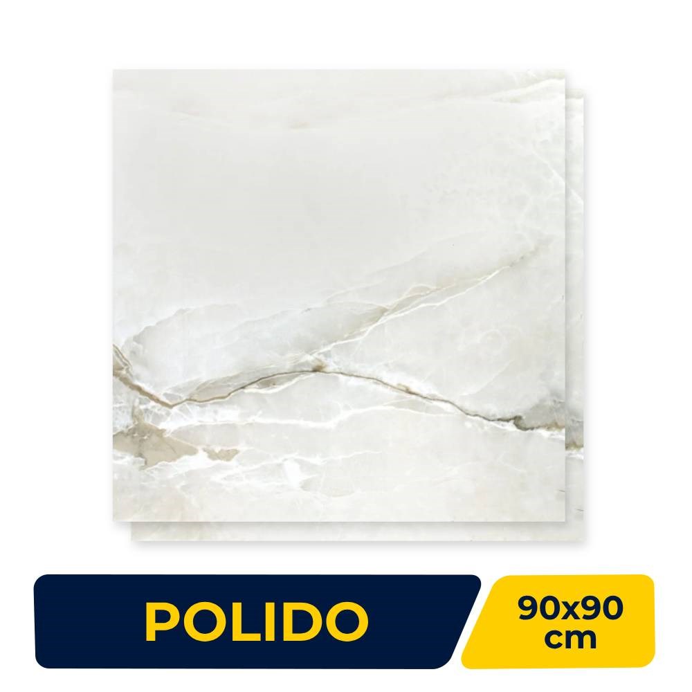 Porcelanato Polido 89,5x89,5cm Caixa 2,40m² Incepa Onice Retificado - INC06CZ0014A