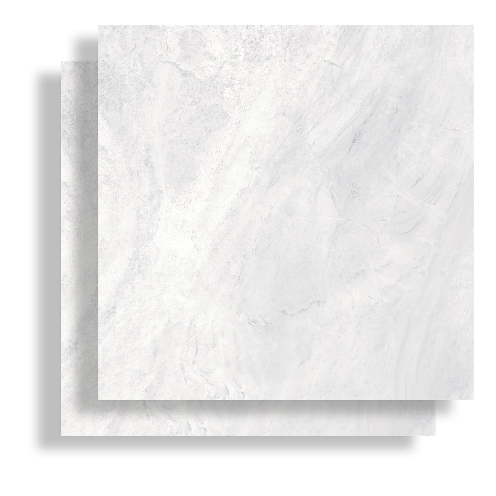 Porcelanato Polido 89,5x89,5cm Caixa 2,40m² Roca Light Marble White Retificado - F90019B01