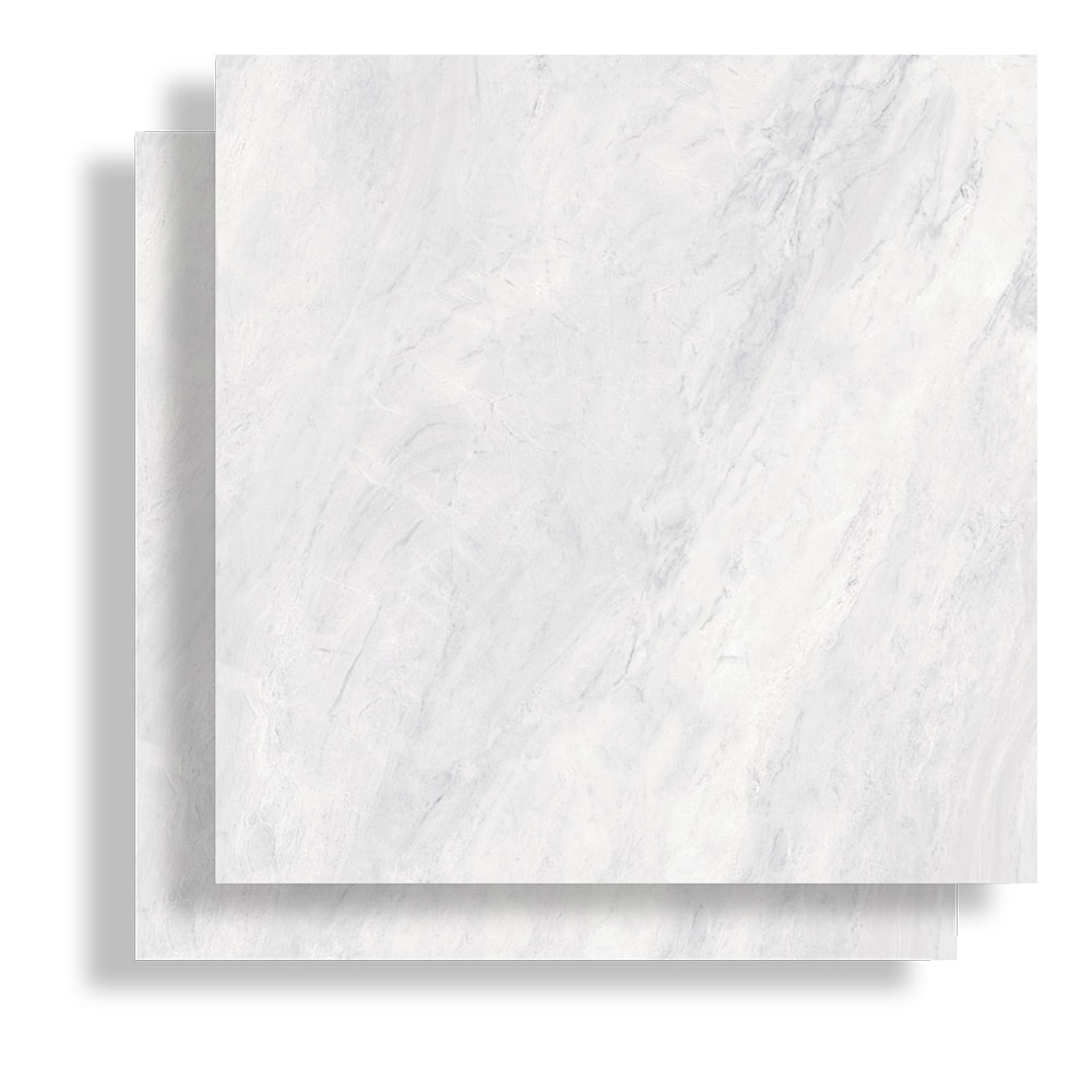 Porcelanato Polido 89,5x89,5cm Caixa 2,40m² Roca Light Marble White Retificado - F90019B01