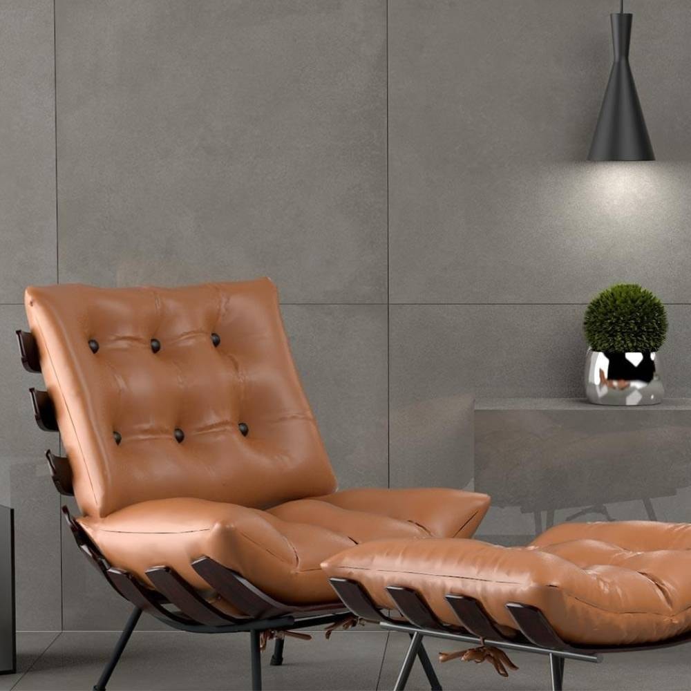 Porcelanato Polido 90,5x90,5cm Caixa 1,64m² Villagres Copan Cement Retificado - 910012