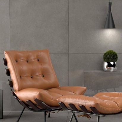 Porcelanato Polido 90,5x90,5cm Caixa 1,64m² Villagres Copan Cement Retificado - 910012