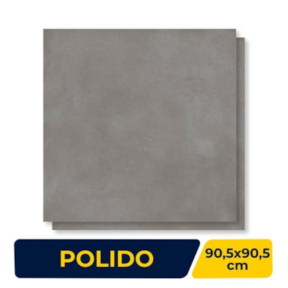 Porcelanato Polido 90,5x90,5cm Caixa 1,64m² Villagres Copan Cement Retificado - 910012