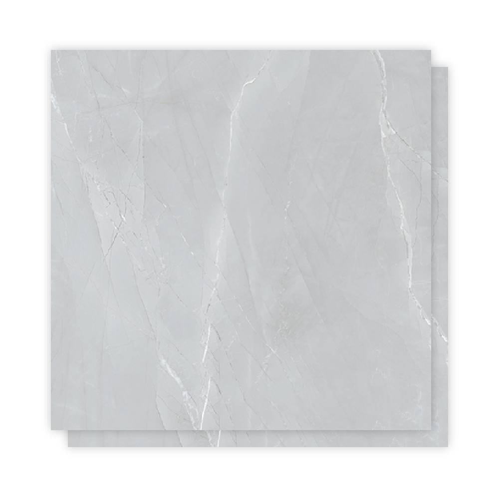 Porcelanato Polido 90,5x90,5cm Caixa 1,64m² Villagres Milano Silver Retificado - 910030