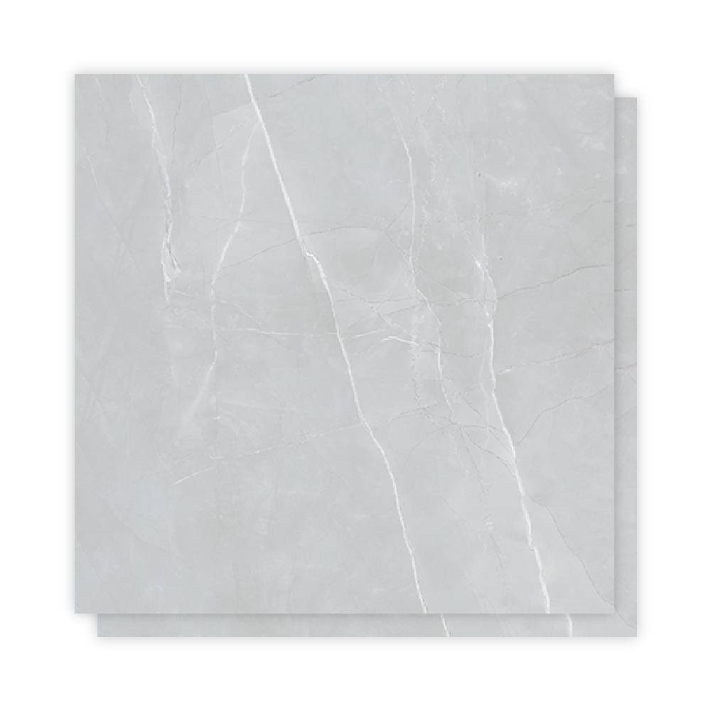 Porcelanato Polido 90,5x90,5cm Caixa 1,64m² Villagres Milano Silver Retificado - 910030