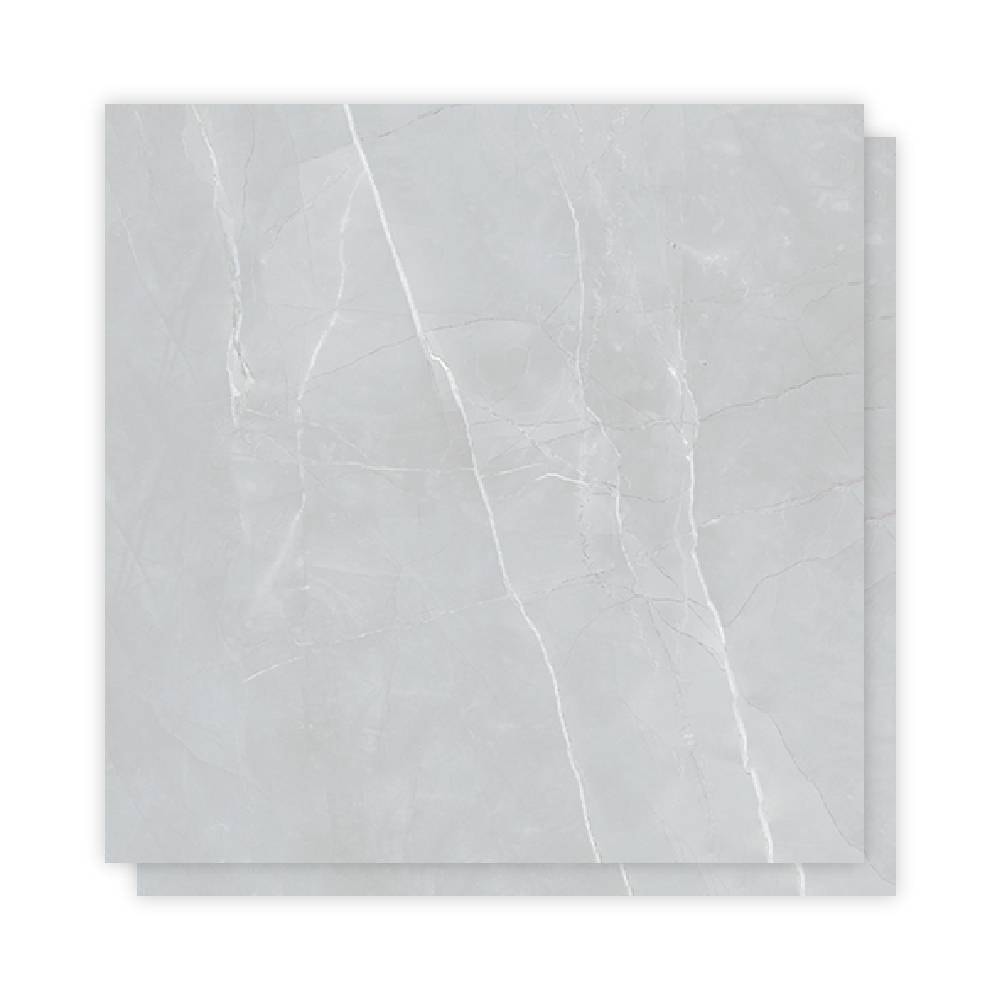 Porcelanato Polido 90,5x90,5cm Caixa 1,64m² Villagres Milano Silver Retificado - 910030