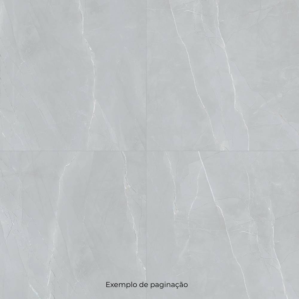 Porcelanato Polido 90,5x90,5cm Caixa 1,64m² Villagres Milano Silver Retificado - 910030