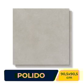 Porcelanato Polido 90,5x90,5cm Caixa 2,46m² Villagres Copan Silver Retificado - 910013