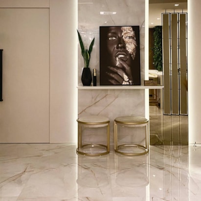 Porcelanato Polido 90,5x90,5cm Caixa 2,46m² Villagres Palazzo Ducale Retificado - 910020