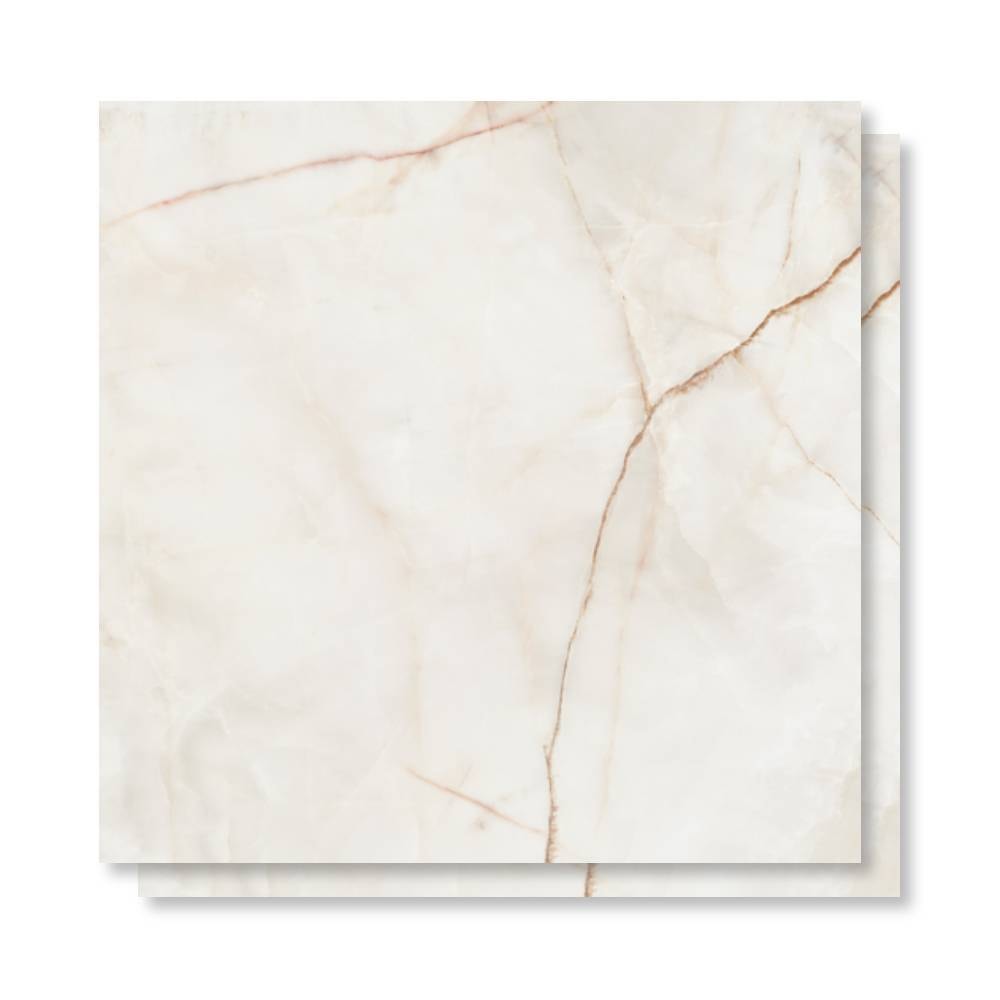 Porcelanato Polido 90,5x90,5cm Caixa 2,46m² Villagres Palazzo Ducale Retificado - 910020