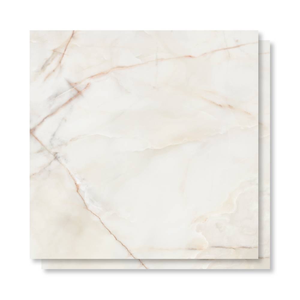 Porcelanato Polido 90,5x90,5cm Caixa 2,46m² Villagres Palazzo Ducale Retificado - 910020