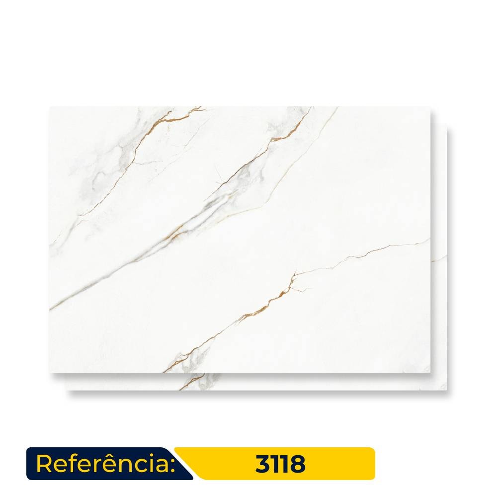 Porcelanato Polido 90x120cm Caixa 2,16m² Delta Vene Doro Retificado - 3118