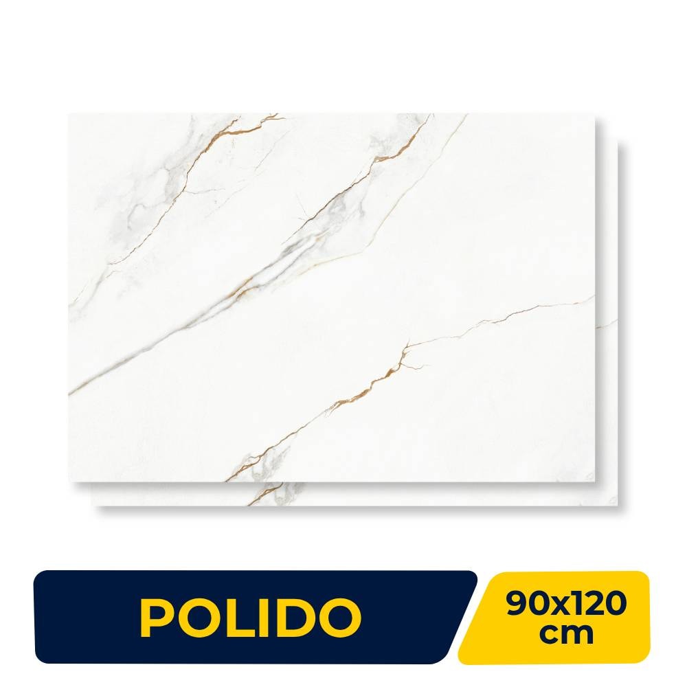 Porcelanato Polido 90x120cm Caixa 2,16m² Delta Vene Doro Retificado - 3118