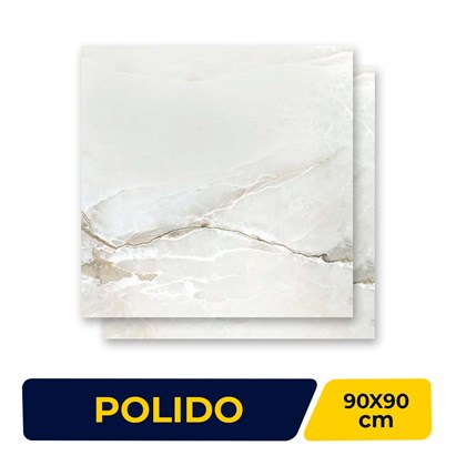 Porcelanato Polido 90x90cm Caixa 1,60m² Incepa Onice Retificado - 96080022