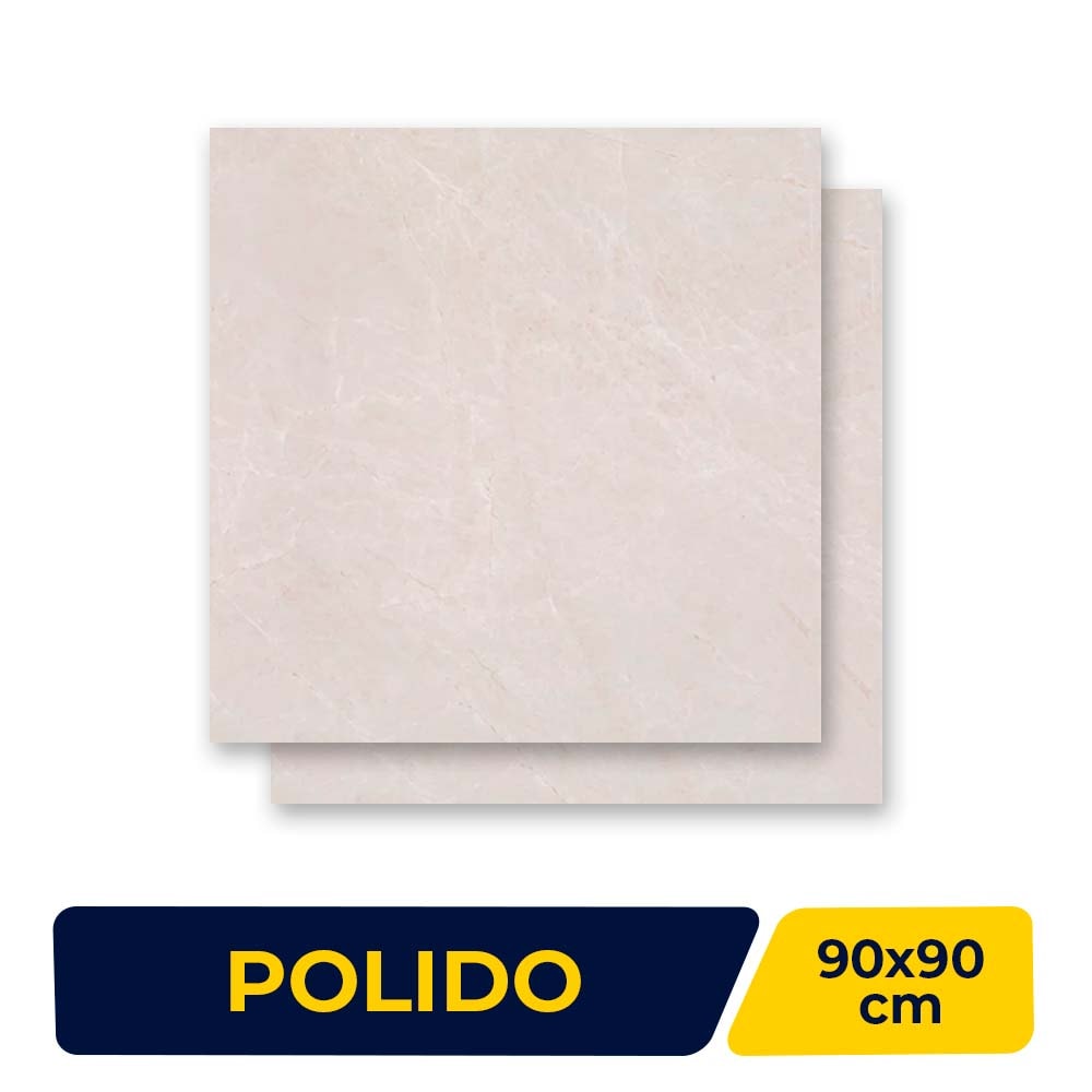 Porcelanato Polido 90x90cm Caixa 1,61m² Moonlight Retificado - 203710E