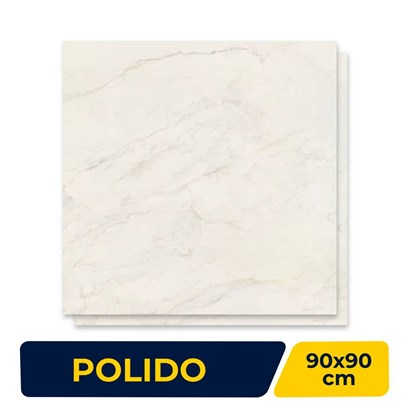 Porcelanato Polido 90x90cm Caixa 1,61m² Portobello Apuano Oro Retificado - 204634E