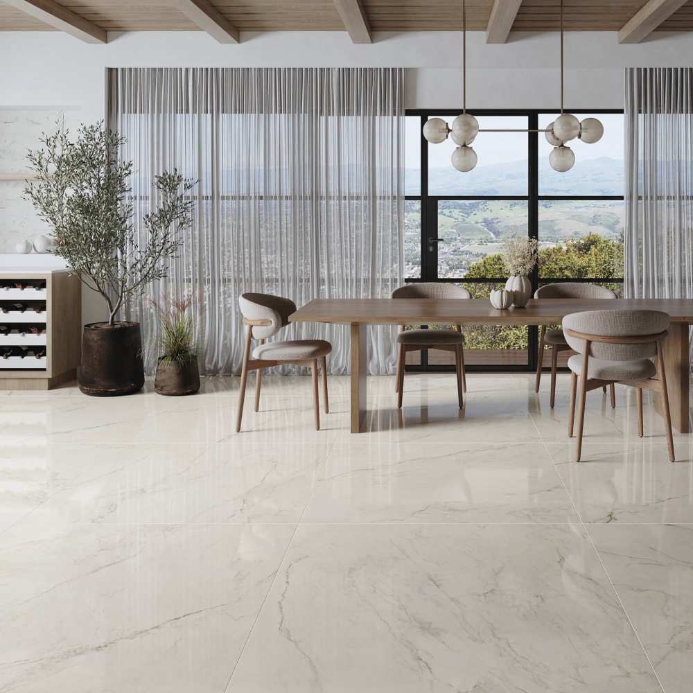 Porcelanato Polido 90x90cm Caixa 1,61m² Portobello Apuano Oro Retificado - 204634E
