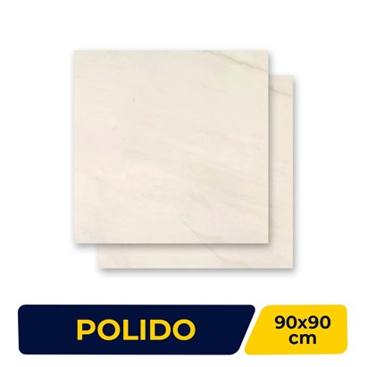 Porcelanato Polido 90x90cm Caixa 1,61m² Portobello Mont Blanc Retificado - 29685