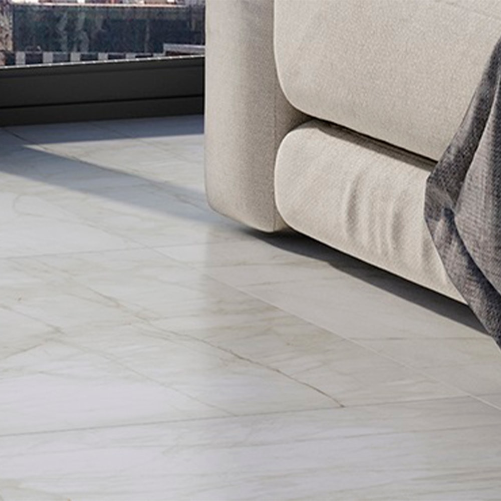 Porcelanato Polido 90x90cm Caixa 2,40m² Incepa Marmo Real Retificado - INC04CZ0005A