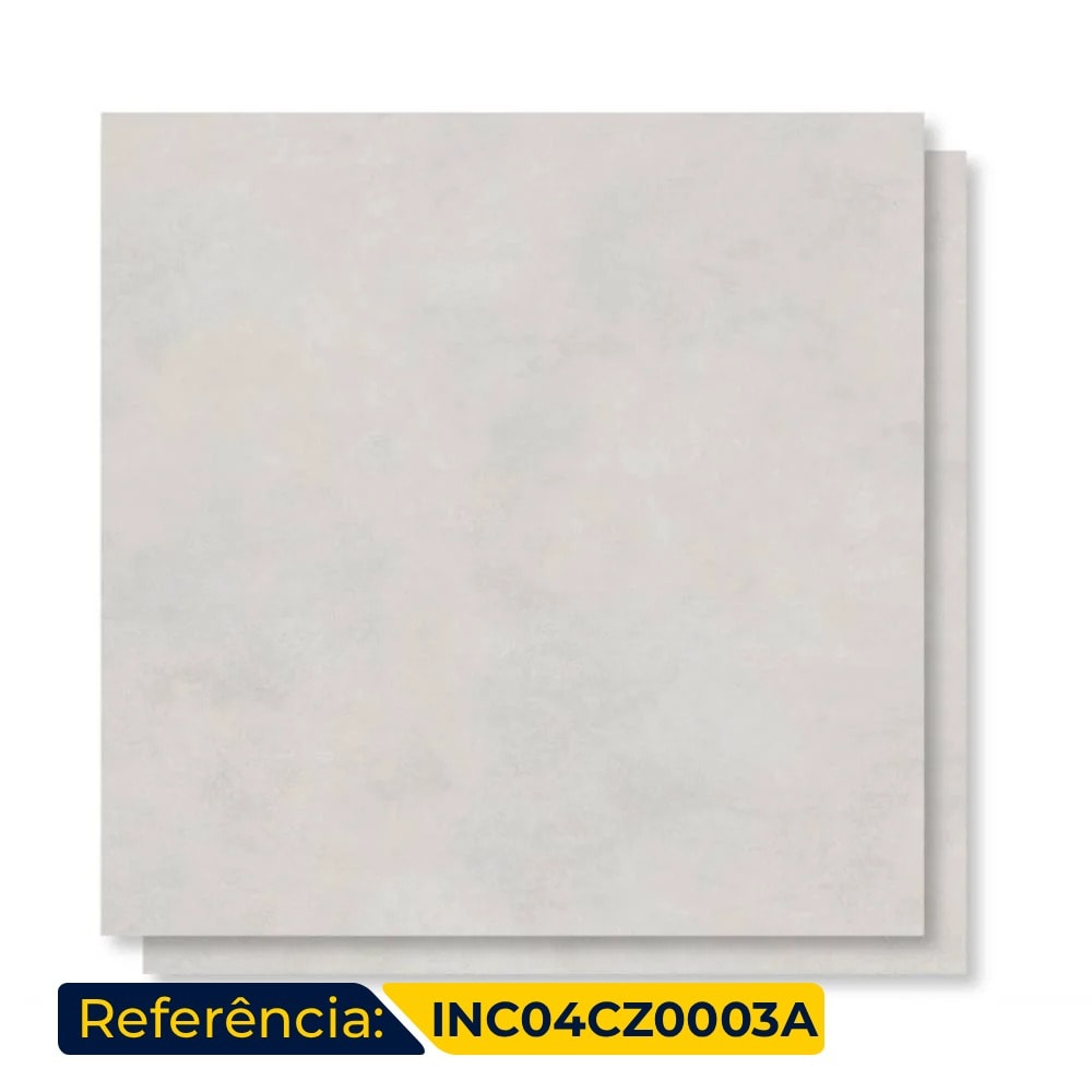 Porcelanato Polido 90x90cm Caixa 2,40m² Incepa Polis Cinza Retificado - INC04CZ0003A