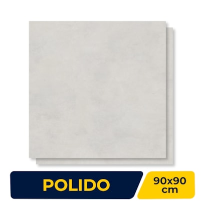 Porcelanato Polido 90x90cm Caixa 2,40m² Incepa Polis Cinza Retificado - INC04CZ0003A