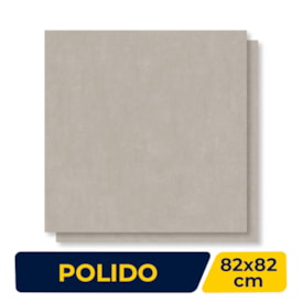 Porcelanato Polido Damme 82x82cm Cimento Gris Retificado - PR82097