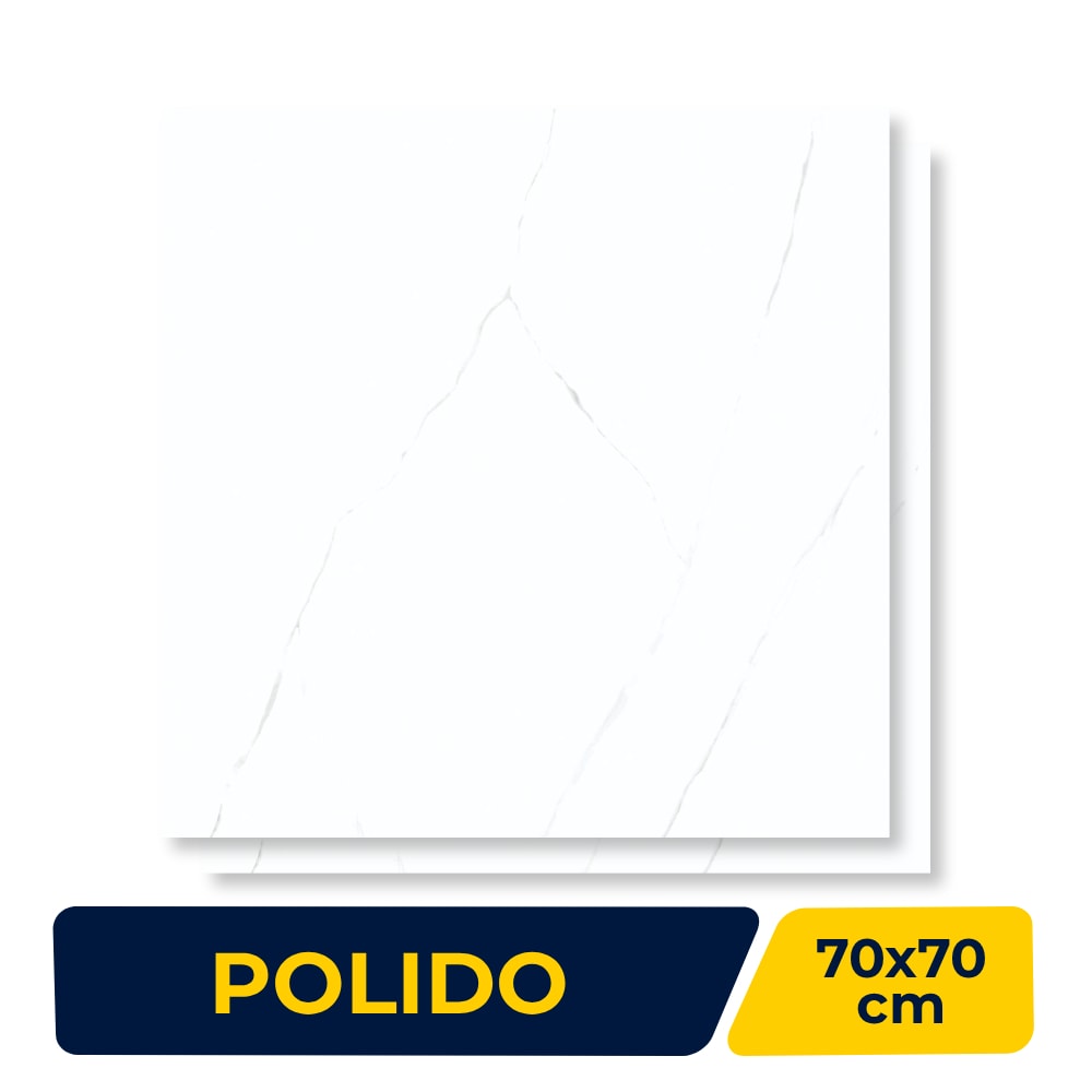 Porcelanato Polido Delta 70x70cm Ampato Retificado - 3159