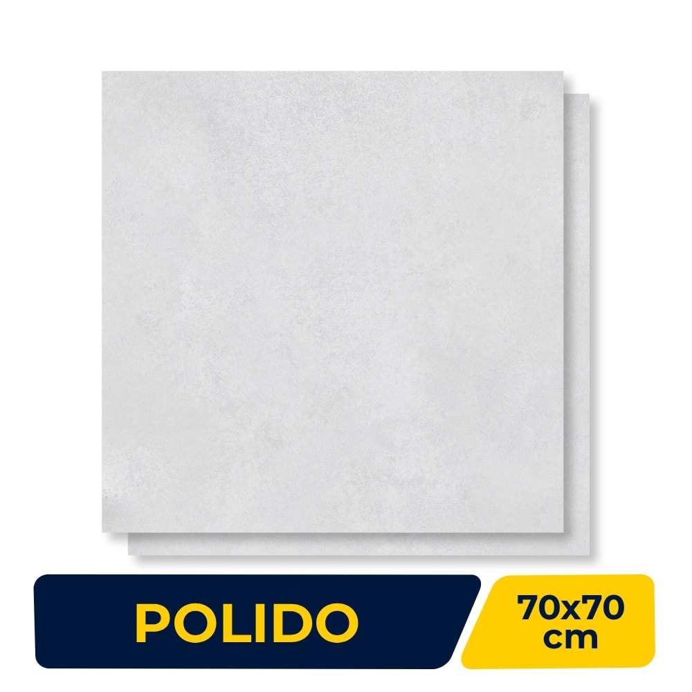 Porcelanato Polido Delta 70x70cm Dallas Light Gray Retificado - 3222