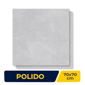 Porcelanato Polido Delta 70x70cm Robledo Gray Retificado - 3168