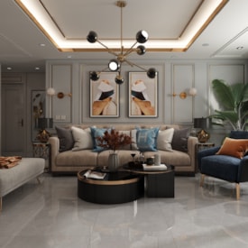 Porcelanato Polido Delta 70x70cm Robledo Gray Retificado - 3168