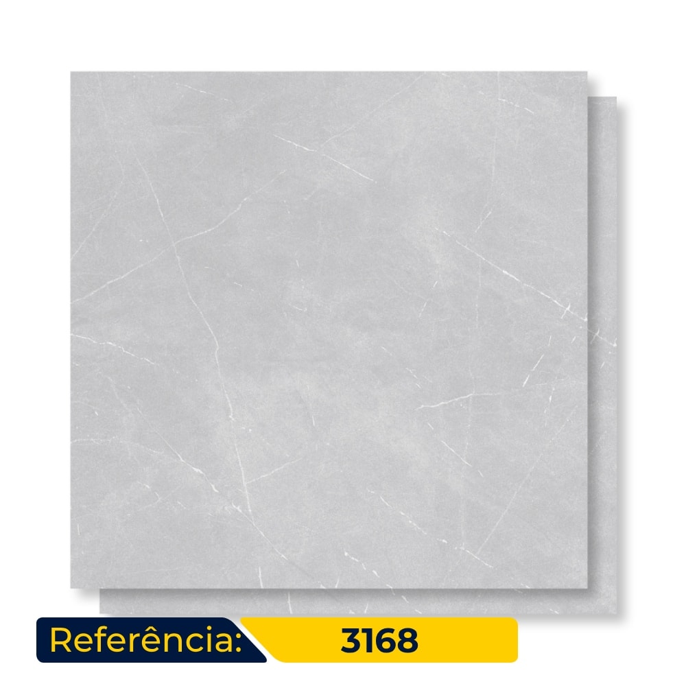 Porcelanato Polido Delta 70x70cm Robledo Gray Retificado - 3168