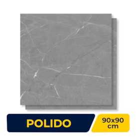 Porcelanato Polido Delta 90x90cm Armani Grigio Retificado - 3003