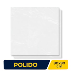 Porcelanato Polido Delta 90x90cm Mont Blanc Retificado - 2949