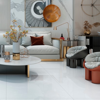 Porcelanato Polido Delta 90x90cm Mont Blanc Retificado - 2949