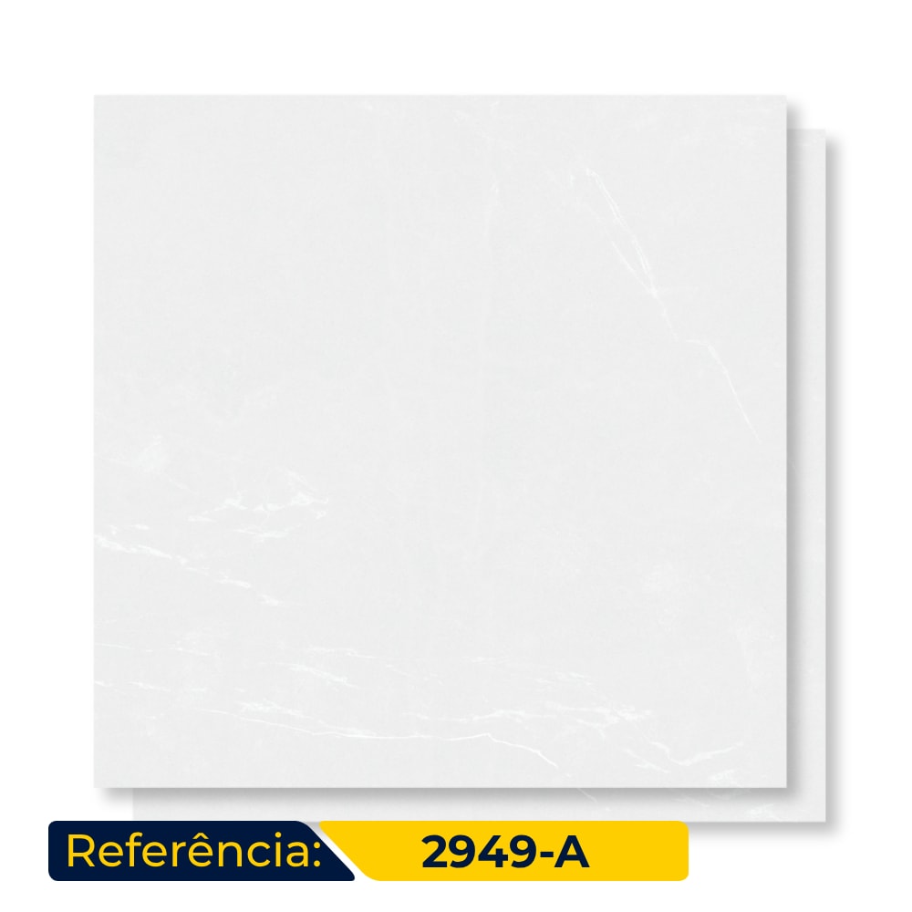 Porcelanato Polido Delta 90x90cm Mont Blanc Retificado - 2949