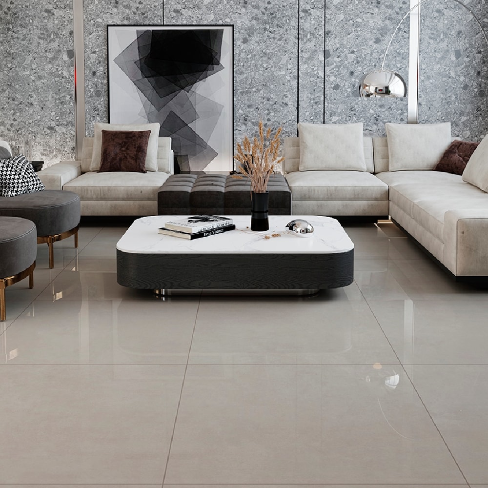 Porcelanato Polido Delta 90x90cm Obelisco Avena Retificado - 2922