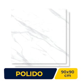 Porcelanato Polido Delta 90x90cm Raggi Off White Retificado - 3153