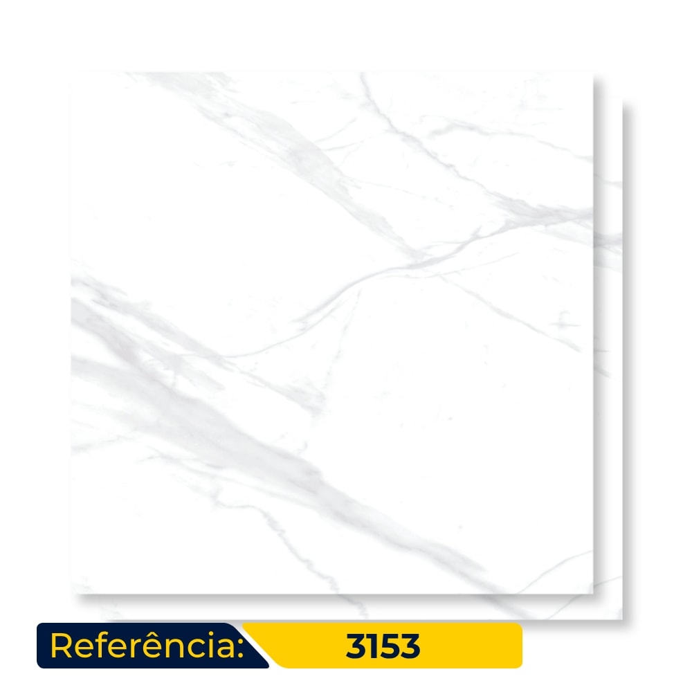 Porcelanato Polido Delta 90x90cm Raggi Off White Retificado - 3153