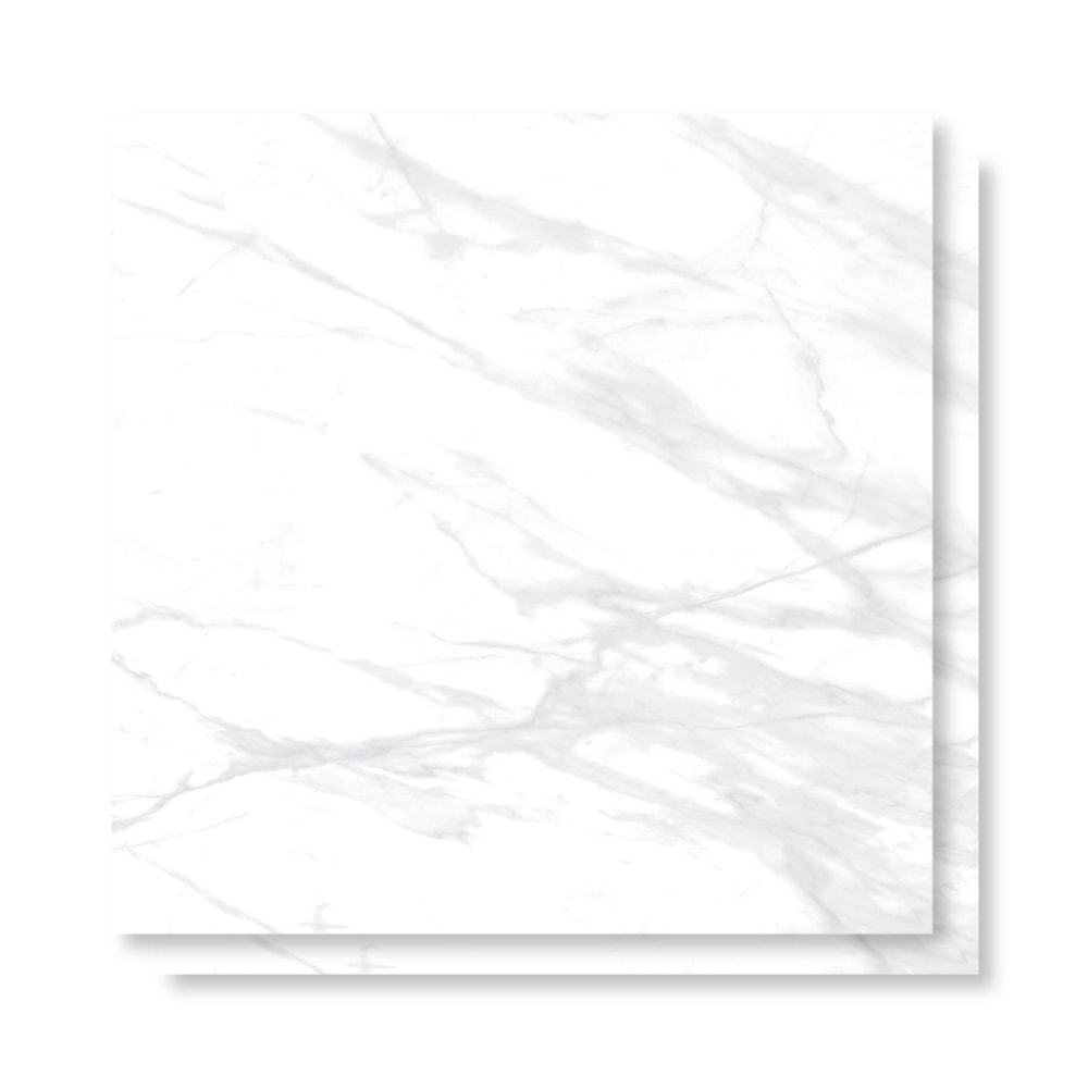 Porcelanato Polido Delta 90x90cm Raggi Off White Retificado - 3153